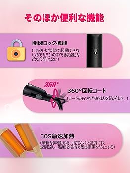 ダークブルー ヘアアイロン 温度調整機能付き ヘアアイロン ストレートアイロン 2way 2025 15s急速加熱 5段階